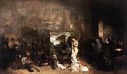 Gustave Courbet The Painter's Studio A Real Allegory (mk09) Spain oil painting reproduction
